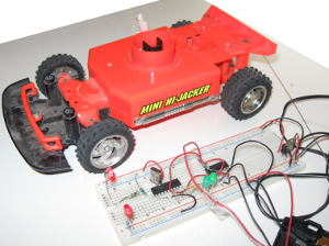 Car and the controller breadboard